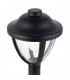 Integrated LED 1 Light Outdoor Bollard Post Textured Black, Clear IP44