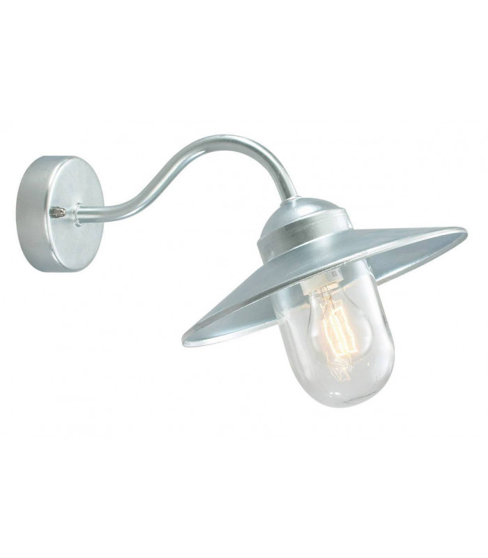 1 Light Outdoor Fisherman Dome Wall Lantern Light Galvanised IP55, E27