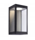 LED Outdoor Wall Light Matt Black & Clear Glass