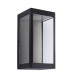 LED Outdoor Wall Light Matt Black & Clear Glass