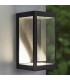 LED Outdoor Wall Light Matt Black & Clear Glass