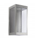 LED Outdoor Wall Light Brushed Stainless Steel & Clear Glass