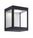 LED Outdoor Wall Light Matt Black & Clear Glass