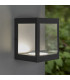LED Outdoor Wall Light Matt Black & Clear Glass