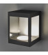 LED Outdoor Wall Light Matt Black & Clear Glass