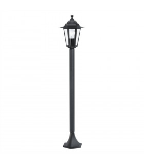 1 Light Outdoor Lamp Post Black IP44, E27