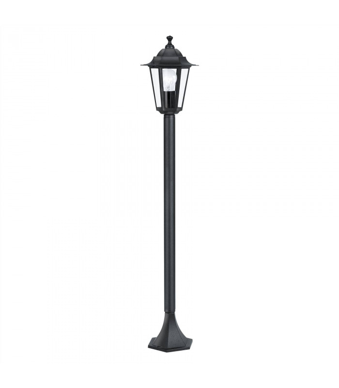 1 Light Outdoor Lamp Post Black IP44, E27