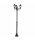 3 Light Outdoor Lamp Post Black IP44, E27