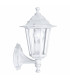 1 Light Outdoor Wall Lantern White IP44, E27