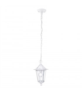 1 Light Outdoor Pendant Light White IP44, E27