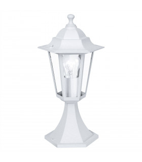 1 Light Outdoor Pedestal Light White IP44, E27