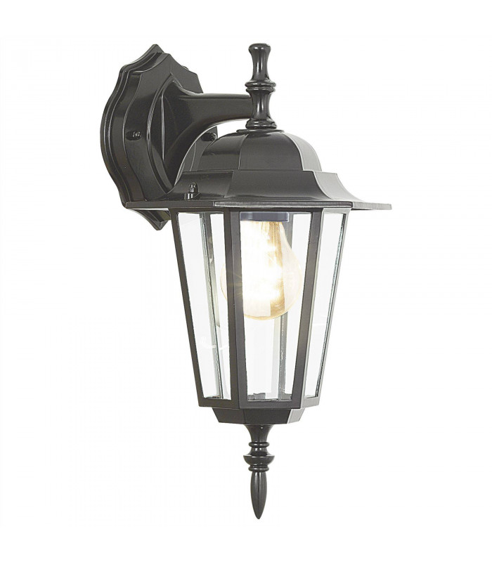 1 Light Outdoor Wall Lantern Black IP44, E27