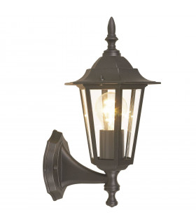 1 Light Outdoor Wall Lantern Black IP44, E27