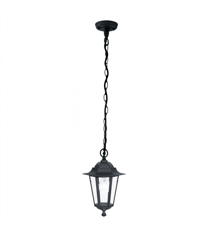 1 Light Outdoor Pendant Light Black IP44, E27