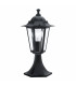 1 Light Outdoor Pedestal Light Black IP44, E27
