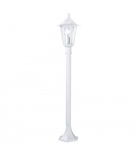 1 Light Outdoor Lamp Post White IP44, E27