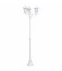 3 Light Outdoor Lamp Post White IP44, E27
