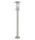 1 Light Outdoor Tall Bollard Stainless Steel IP44, E27