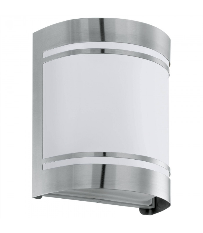 1 Light Outdoor Flush Wall Light Stainless Steel IP44, E27