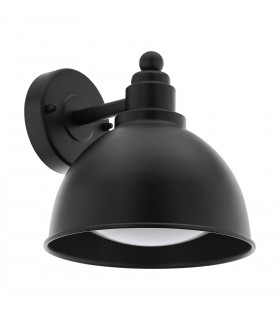1 Light Outdoor Wall Downlight Black IP65, E27