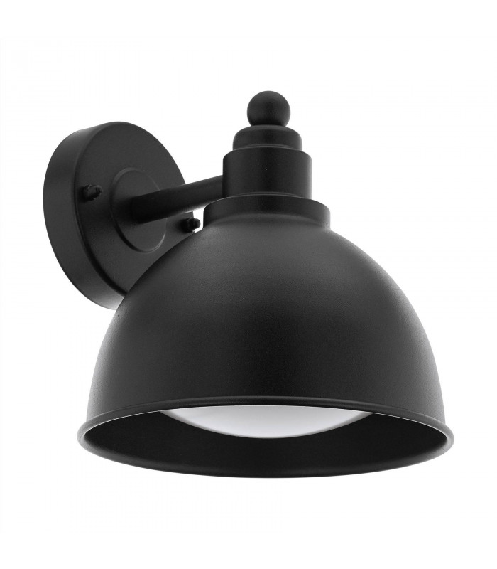 1 Light Outdoor Wall Downlight Black IP65, E27