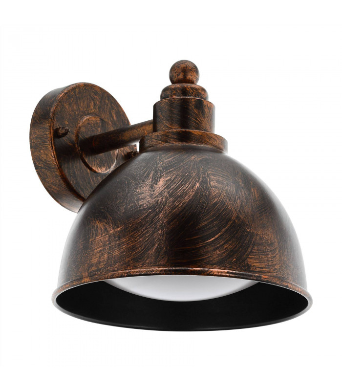 1 Light Outdoor Wall Downlight Antique Copper IP65, E27