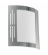 1 Light Outdoor Flush Wall Light Stainless Steel IP44, E27