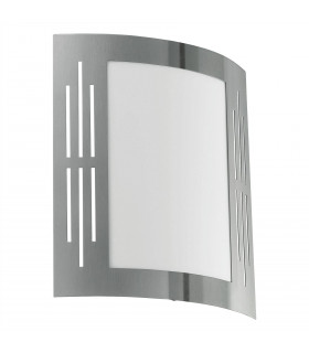 1 Light Outdoor Flush Wall Light Stainless Steel IP44, E27