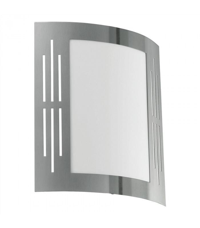 1 Light Outdoor Flush Wall Light Stainless Steel IP44, E27