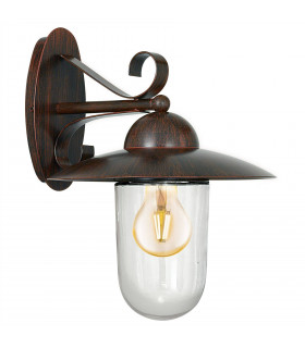 1 Light Outdoor Wall Lantern Antique Brown IP44, E27