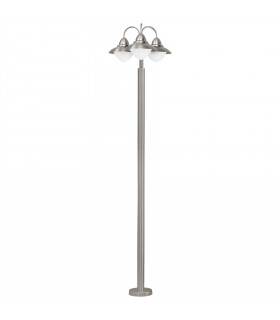3 Light Outdoor Lamp Post Stainless Steel IP44, E27
