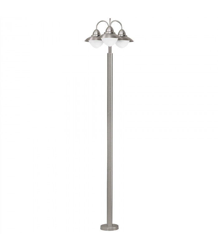 3 Light Outdoor Lamp Post Stainless Steel IP44, E27