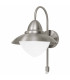 1 Light Outdoor Wall Downlight with PIR Motion Sensor Stainless Steel IP44, E27