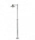 Outdoor Single Lamp Post Galvanised Clear Lens, E27