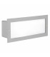 1 Light Outdoor Recessed Wall Light Silver IP44, E27