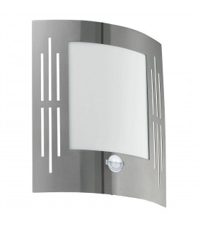 1 Light Outdoor Wall Light with PIR Motion Sensor Stainless Steel, E27