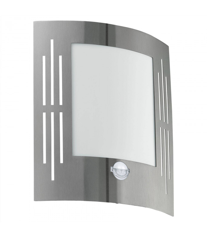 1 Light Outdoor Wall Light with PIR Motion Sensor Stainless Steel, E27