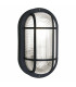 1 Light Outdoor Flush Wall Light Black IP44, E27