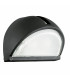 1 Light Outdoor Flush Wall Light Black IP23, E27