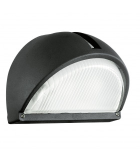1 Light Outdoor Flush Wall Light Black IP23, E27