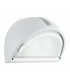 1 Light Outdoor Flush Wall Light White IP44, E27