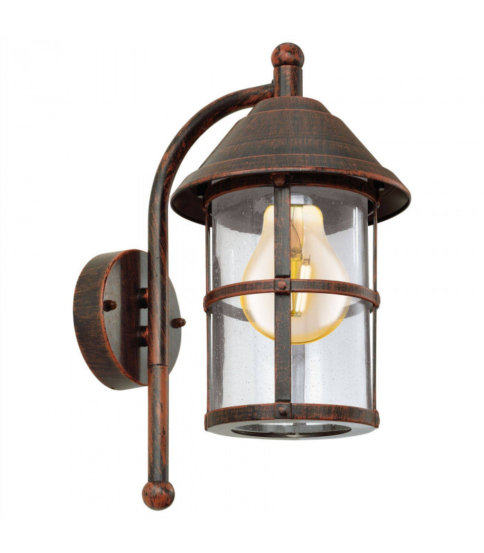 1 Light Outdoor Wall Lantern Antique Brown IP23, E27