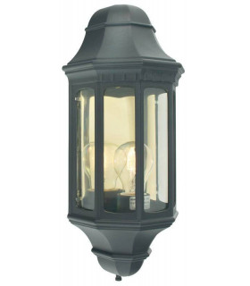 1 Light Outdoor Wall Lantern Black IP44, E27