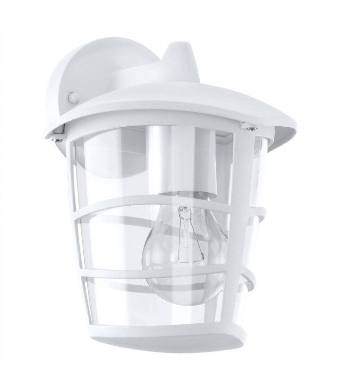 1 Light Outdoor Wall Lantern White IP44, E27