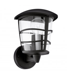 1 Light Outdoor Wall Lantern Black IP44, E27