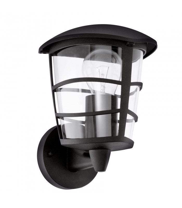 1 Light Outdoor Wall Lantern Black IP44, E27
