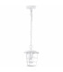 1 Light Outdoor Pendant Lantern White IP44, E27