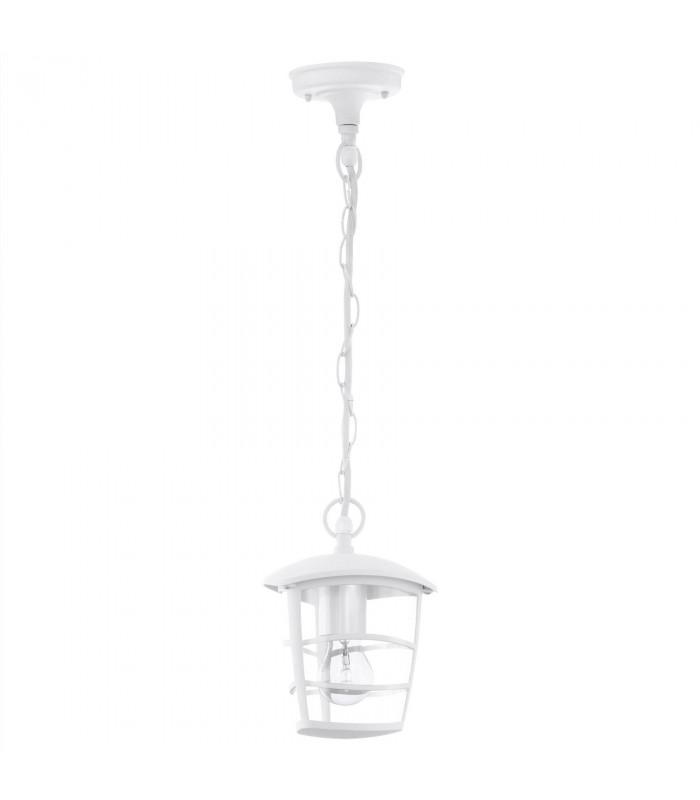 1 Light Outdoor Pendant Lantern White IP44, E27