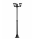 3 Light Outdoor Lamp Post Black IP44, E27