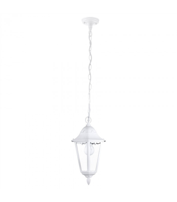 1 Light Outdoor Pendant Lantern White IP44, E27